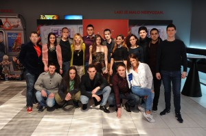 Ekipa filma "Pored mene" posle poklanjanja publici u bioskopu Ušće Cineplexx